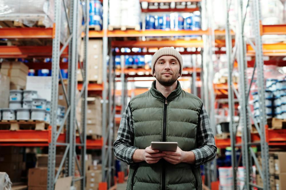 Warehouse shelves