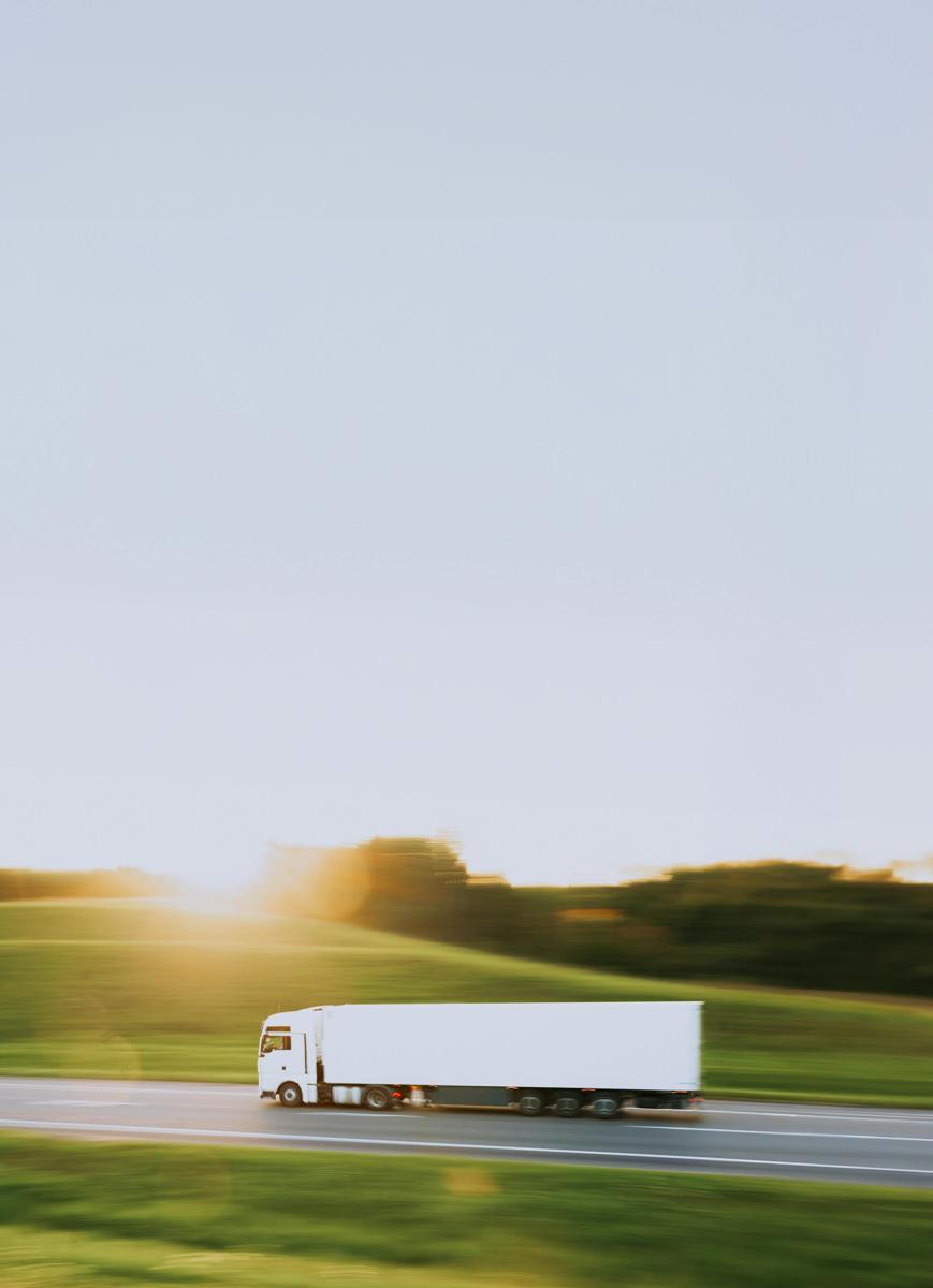 truck sunset
