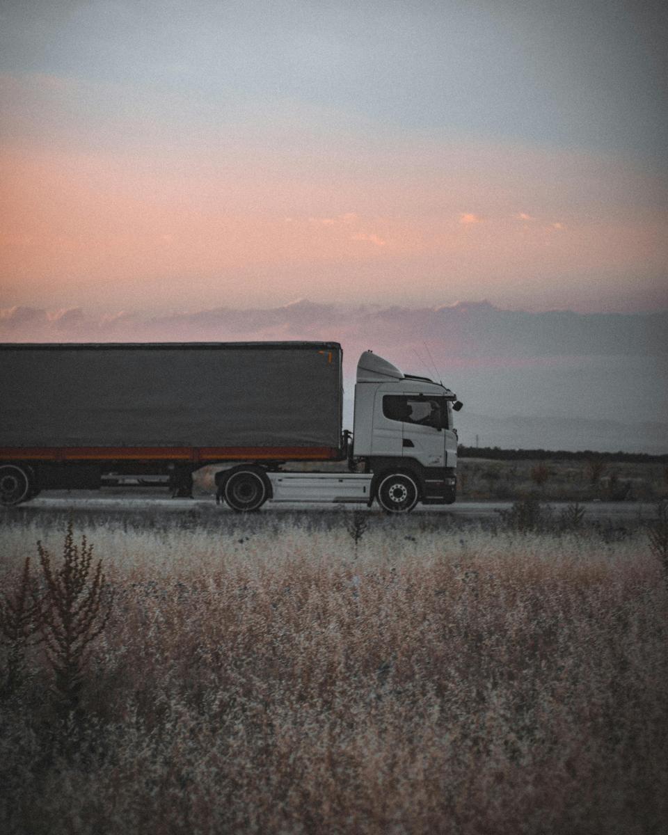truck sunset